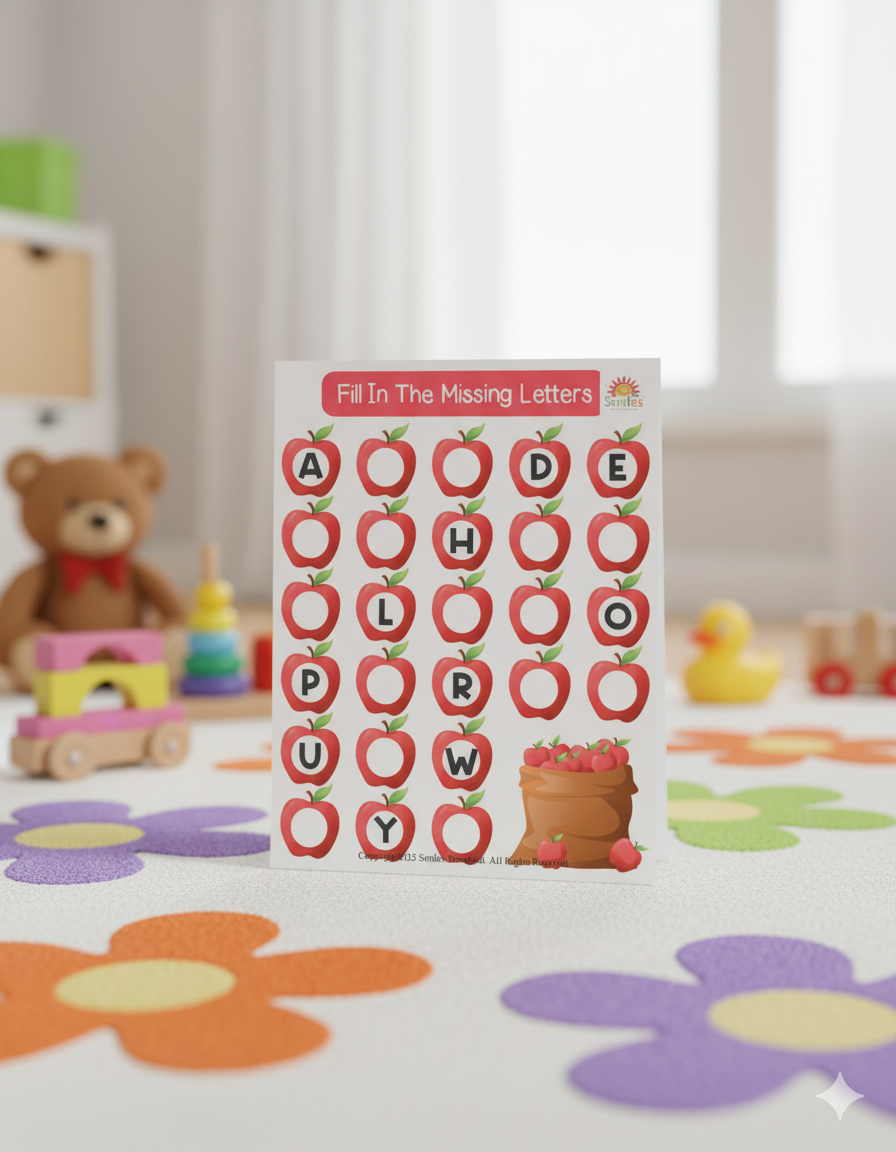 Fill In The Missing Letters | Preschool & Kindergarten ABC Practice