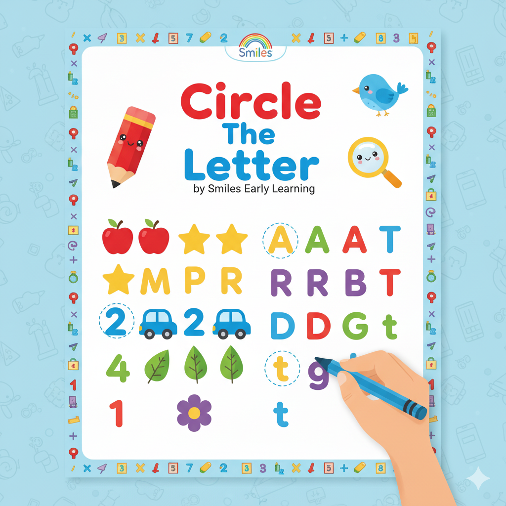 Circle The Letter | Printable Worksheet