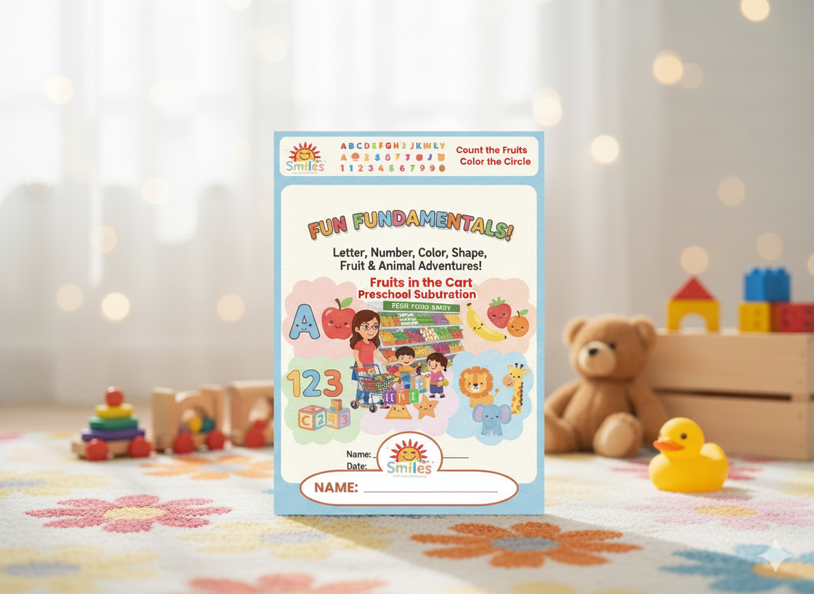 🍇 Fruits in the Cart: Take Some Away | Early Math & Subtraction | Printable Preschool Worksheet