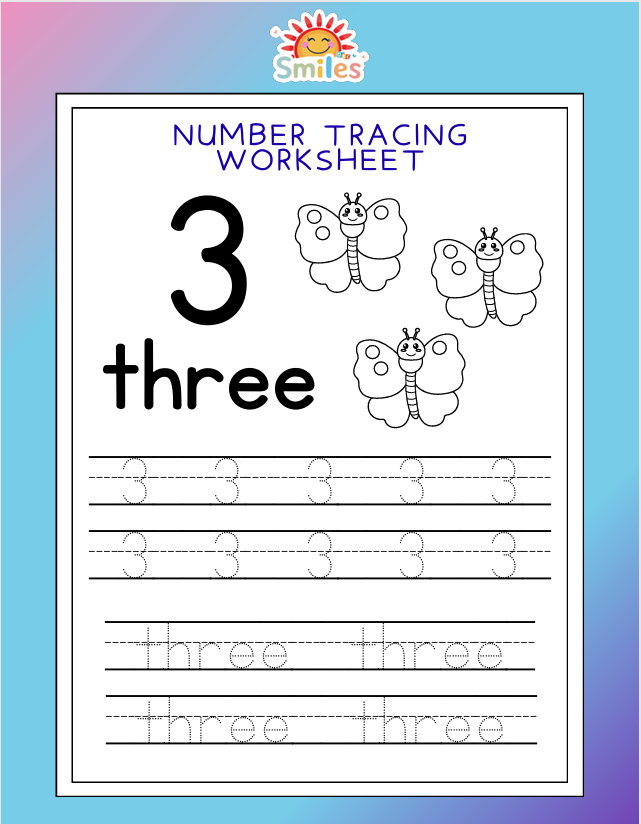 Number Tracing Worksheet