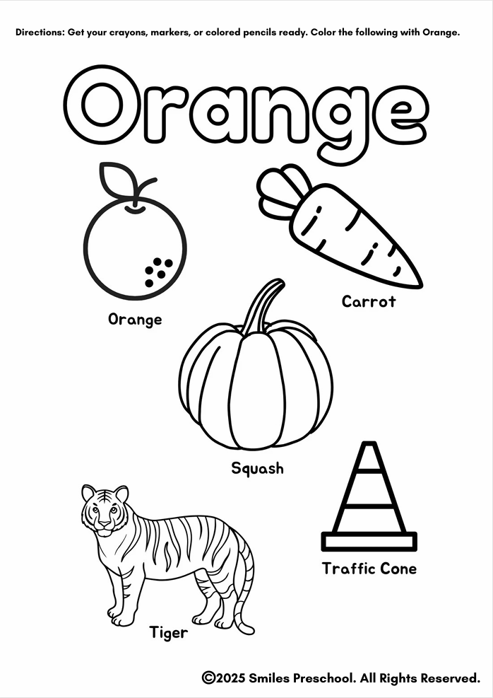 Preschool Worksheet Day 1