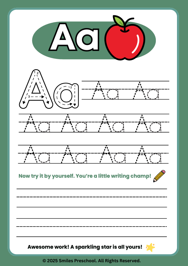 ✏️ Fun Tracing | Handwriting & Motor Skills | Printable Preschool Tracing Activity