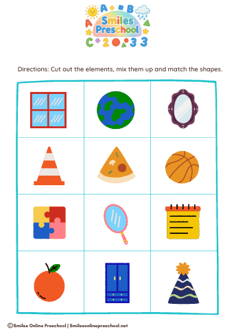 🔷 Matching Shapes Worksheet Set | Shape Recognition & Logic | Printable Preschool Activity