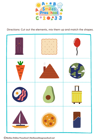 🔷 Matching Shapes Worksheet Set | Shape Recognition & Logic | Printable Preschool Activity