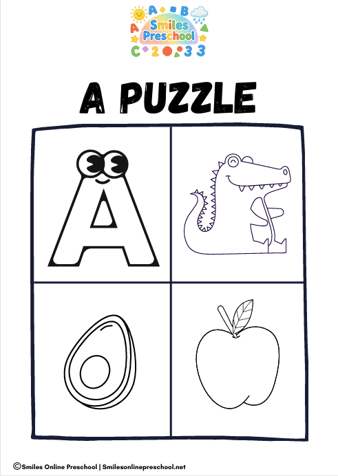 🔤 Alphabet Puzzle A–E Set | Early Literacy & Problem-Solving | Printable Preschool Puzzle Activity
