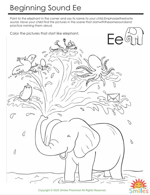 🎨🔤 Beginning Sounds Printable — Preschool Fun Learning Worksheets🧒📚✨