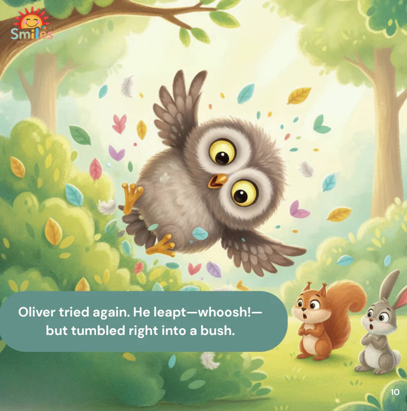 Oliver the Little Owl | Printable Kids Storybook PDF | Inspiring Preschool Moral Story About Patience & Practice