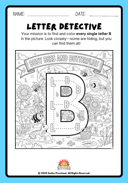 A to Z Find The Letters Activity | Alphabet Recognition Worksheets | Printable Preschool Letter Detective