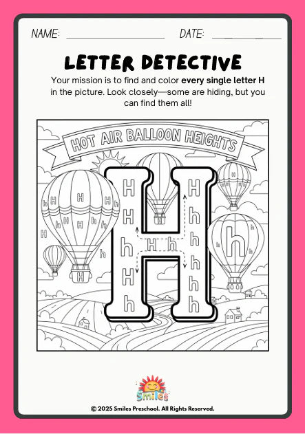 A to Z Find The Letters Activity | Alphabet Recognition Worksheets | Printable Preschool Letter Detective