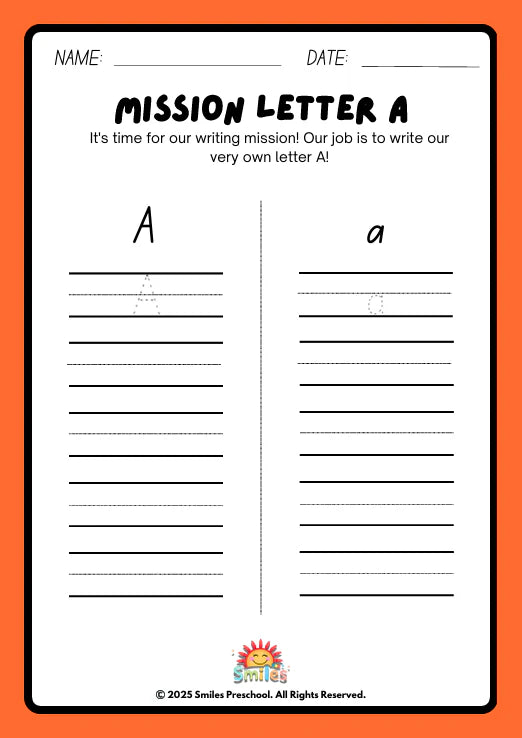 A to Z Tracing Activity | Printable Alphabet Handwriting Worksheets | Preschool Letter Practice