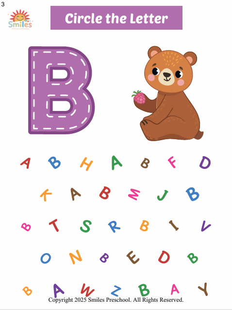 Circle The Letter | Printable Worksheet