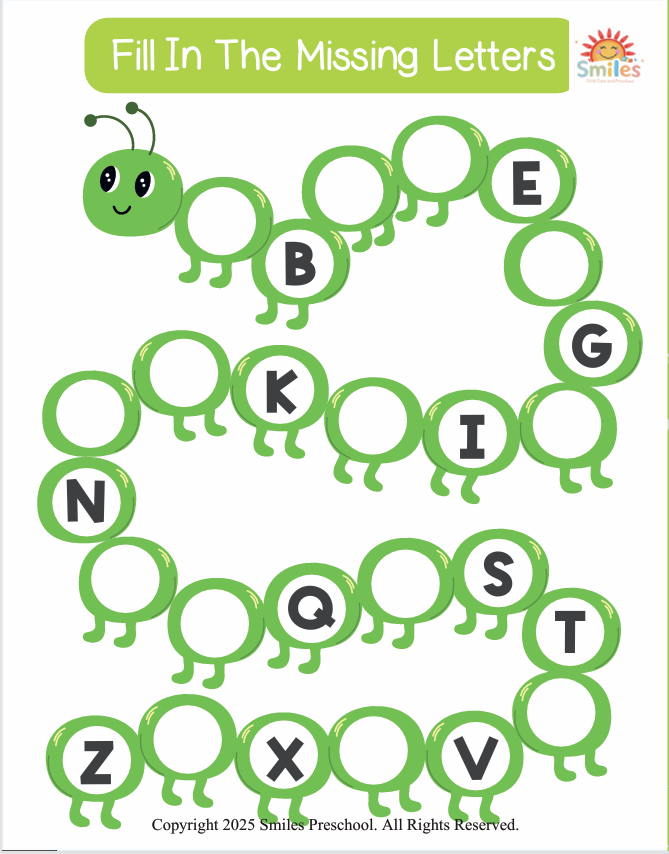 Fill In The Missing Letters | Preschool & Kindergarten ABC Practice