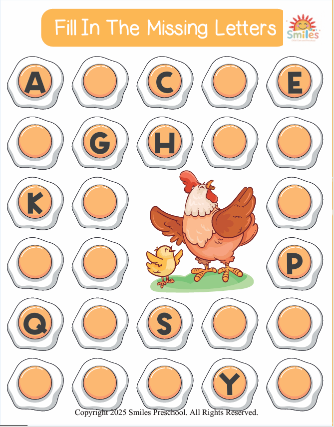 Fill In The Missing Letters | Preschool & Kindergarten ABC Practice