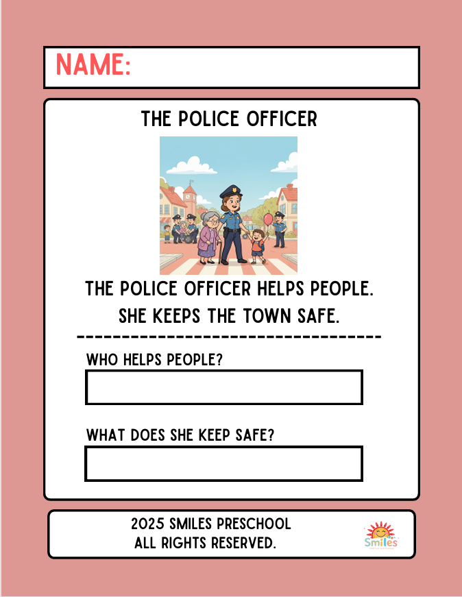 The Community Helpers: Language and Literacy